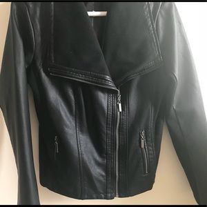 Faux Leather Moto Jacket Used